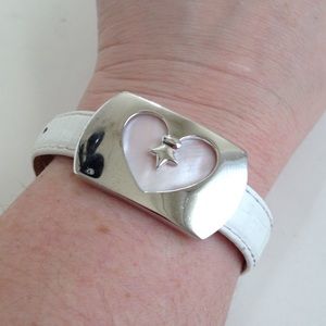 Honora pearl sterling silver leather bracelet